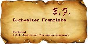 Buchvalter Franciska névjegykártya